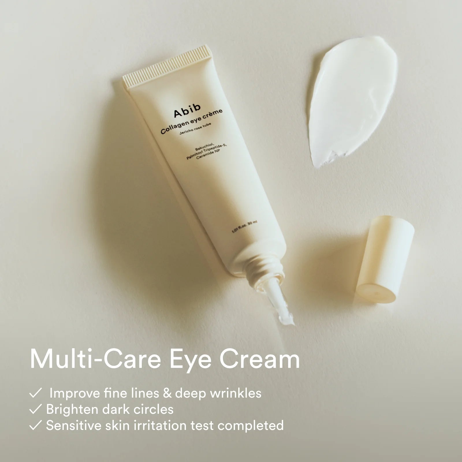 ABIB Collagen Eye Crème met Jericho Rose. Verminder rimpels en donkere kringen.