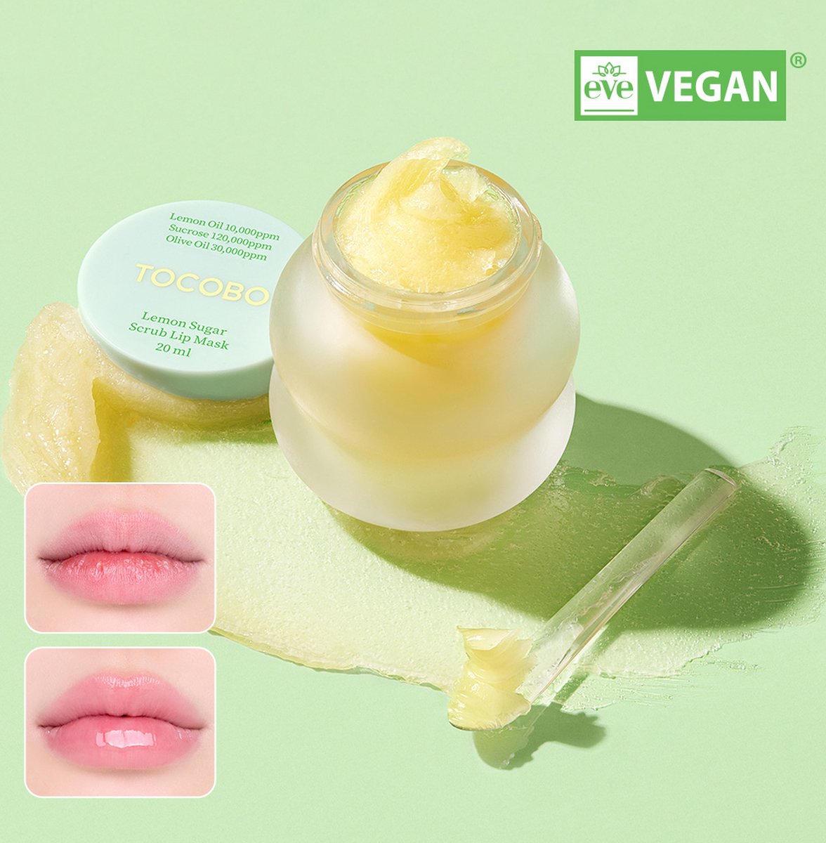 Lemon Sugar Scrub Lip Mask vegan