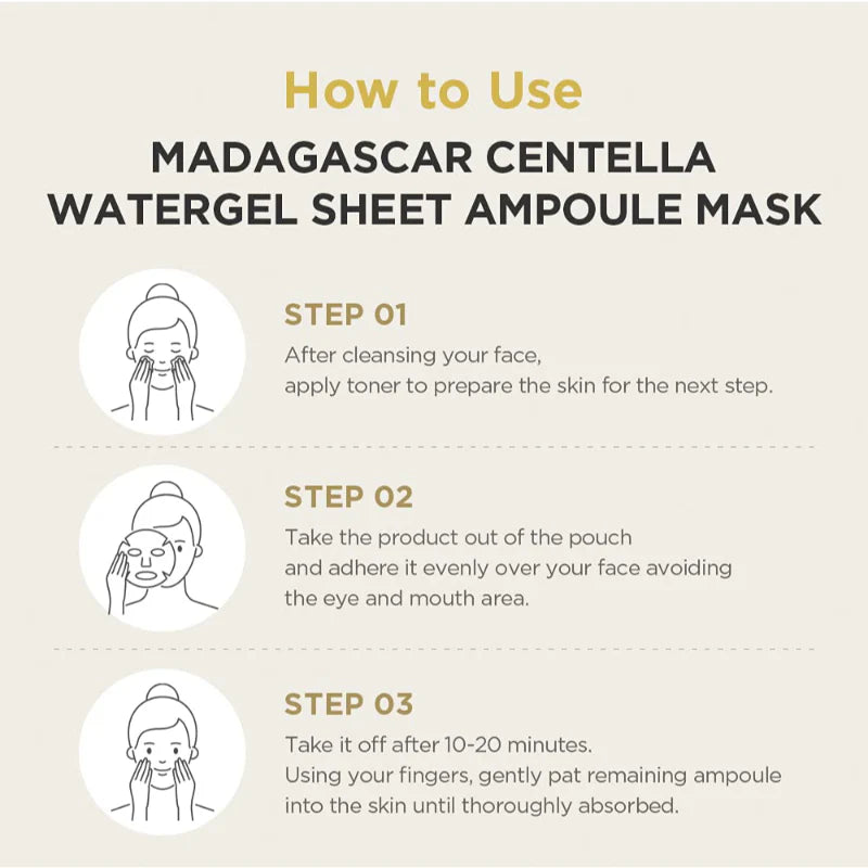 Skin1004 Madagascar Centella Watergel Sheet Ampoule Mask