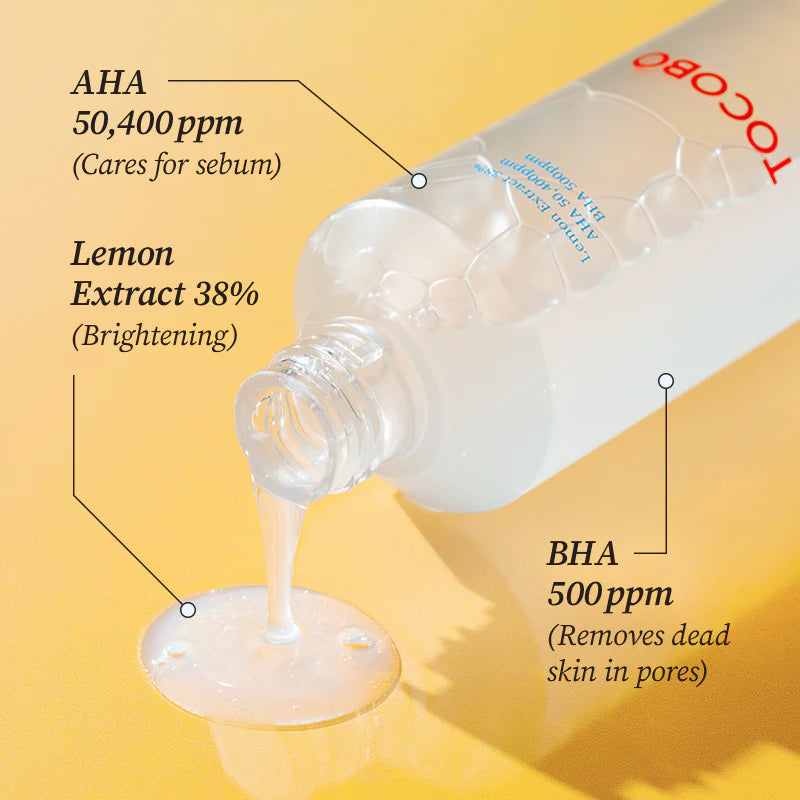 Tocobo AHA BHA Lemon Toner INGREDIENTS